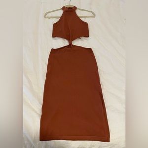 Lulu’s rust color halter top dress